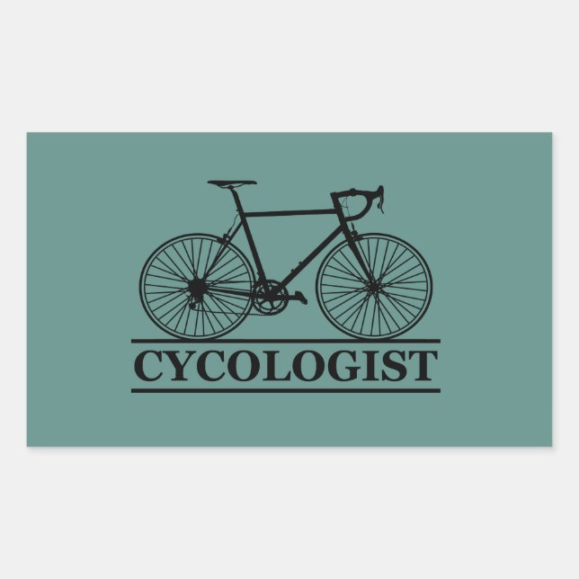 Cycologist funny cycling saying rectangular sticker (Front)