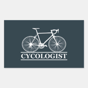 Cycologist funny cycling saying rectangular sticker