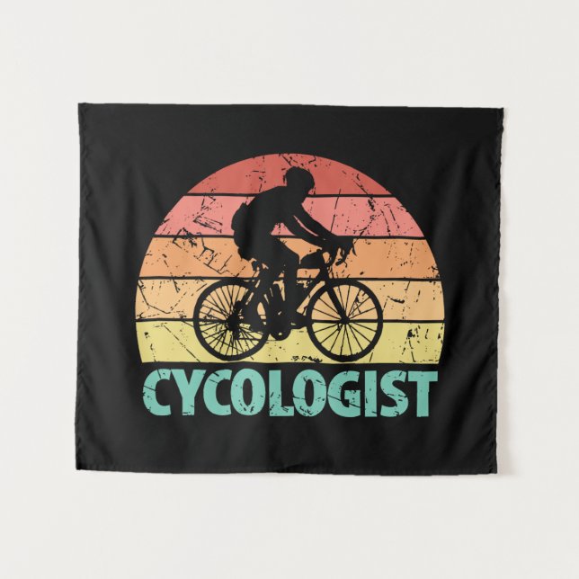 Cycologist Funny Cycling Tapestry (Front (Horizontal))