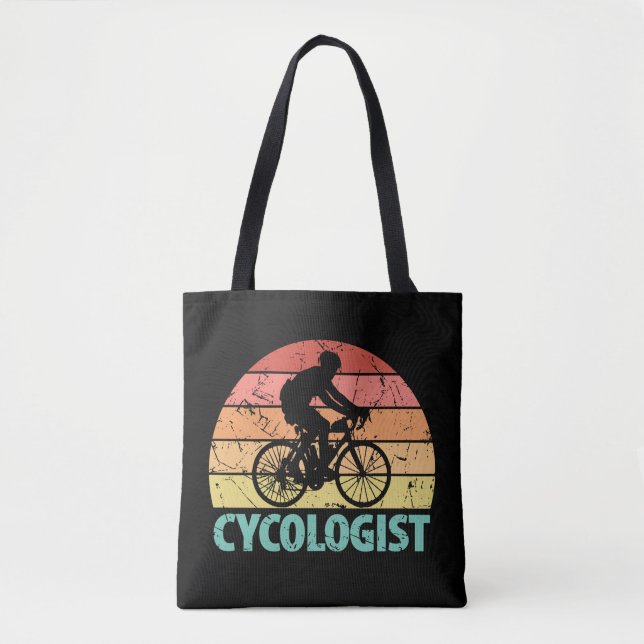 Cycologist Funny Cycling Tote Bag (Front)