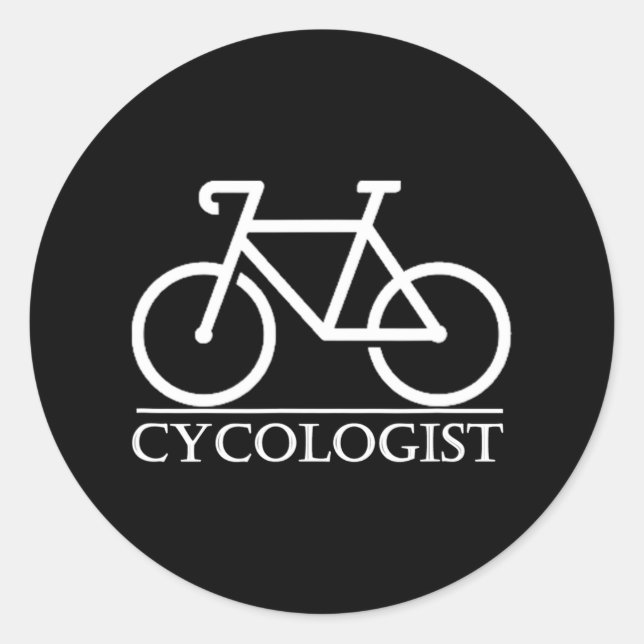 Cycologist Funny Psychology Biking Cyclist Classic Round Sticker (Front)