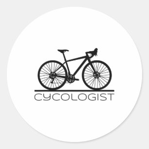 Cycologist Mountain Biking Bicycle Bicycling Mens  Classic Round Sticker