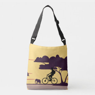 Cycologist-Safari bike tour with sunset Elephant Crossbody Bag