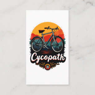 Cycopath: Energetic Bike and sunset Graphic Business Card