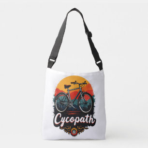 Cycopath: Energetic Bike and sunset Graphic Crossbody Bag