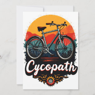 Cycopath: Energetic Bike and sunset Graphic Invitation