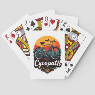 Cycopath: Energetic Bike and sunset Graphic Playing Cards
