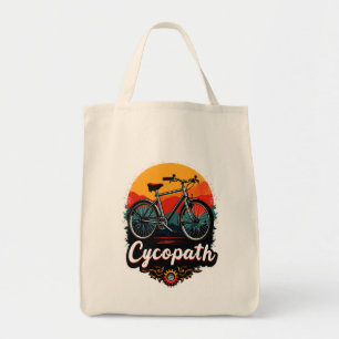 Cycopath: Energetic Bike and sunset Graphic Tote Bag