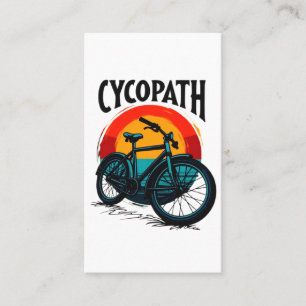 Cycopath: Energetic Bike with sunset Graphic Tee Business Card