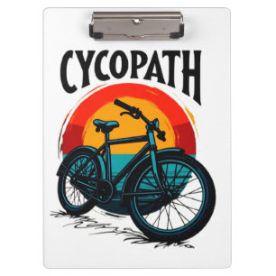 Cycopath: Energetic Bike with sunset Graphic Tee Clipboard