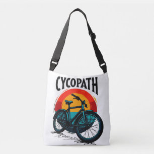 Cycopath: Energetic Bike with sunset Graphic Tee Crossbody Bag