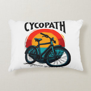 Cycopath: Energetic Bike with sunset Graphic Tee Decorative Cushion