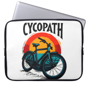 Cycopath: Energetic Bike with sunset Graphic Tee Laptop Sleeve