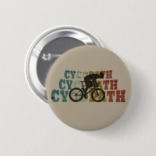 Cycopath funny cycling 6 cm round badge