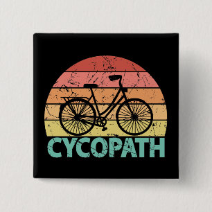 Cycopath Funny Cycling Bicycle 15 Cm Square Badge