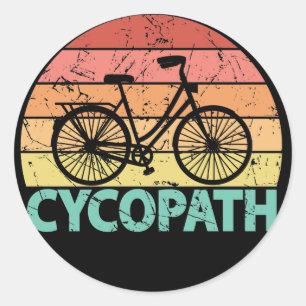 Cycopath Funny Cycling Bicycle Classic Round Sticker