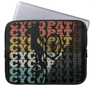 cycopath funny cycling biking bikers illustrations laptop sleeve