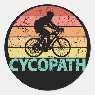 Cycopath Funny Cycling Classic Round Sticker