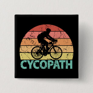 Cycopath Funny Cycling Cyclist 15 Cm Square Badge