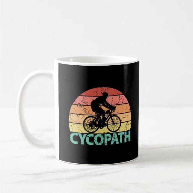 Cycopath Funny Cycling Cyclist Coffee Mug (Left)