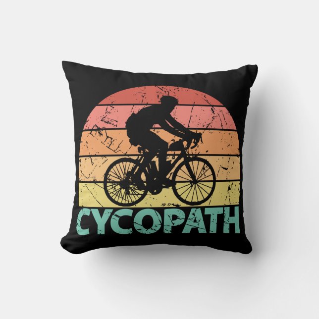 Cycopath Funny Cycling Cyclist Cushion (Front)
