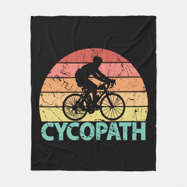 Cycopath Funny Cycling Fleece Blanket (Front)