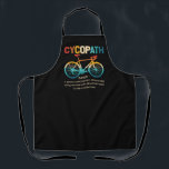 Cycopath Funny Cycling for Cyclists and Bikers Apron<br><div class="desc">The "Cycopath" collection offers a humourous take on the love for cycling, perfect for cyclists and bikers with a playful spirit. This design embraces the thrill and obsession of riding, blending fun and passion into one bold statement. Show off your cycling pride and sense of humour with this lighthearted design,...</div>