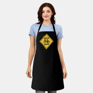 Cycopath Funny Road Sign for Cycle Lover Apron