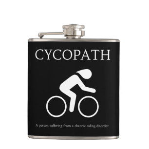 Cycopath, I Love Bikes Funny Novelty Hip Flask