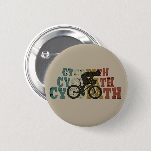 Cycopath - Mounatin Biking - Funny Cycling 6 Cm Round Badge (Front & Back)