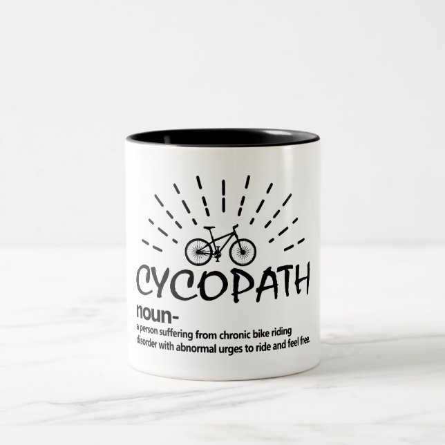 Cycopath Noun Bike Riding Mug (Center)