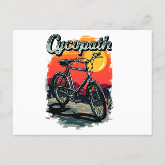 Cycopath: Sunset Bike Design Holiday Postcard