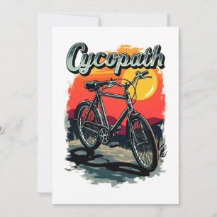 Cycopath: Sunset Bike Design Invitation