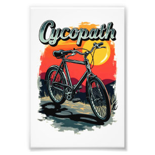 Cycopath: Sunset Bike Design Photo Print
