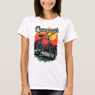 Cycopath: Sunset Bike Design T-Shirt