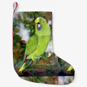 Cydney Yellow Naped Parrot Small Christmas Stocking