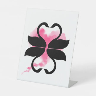 Cygnes amour Panneau sur pied Pedestal Sign