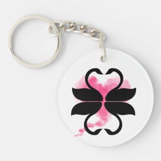 Cygnes amour Porte-clés en acrylique Key Ring