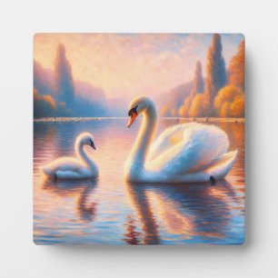 Cygnet and Swan Plaque