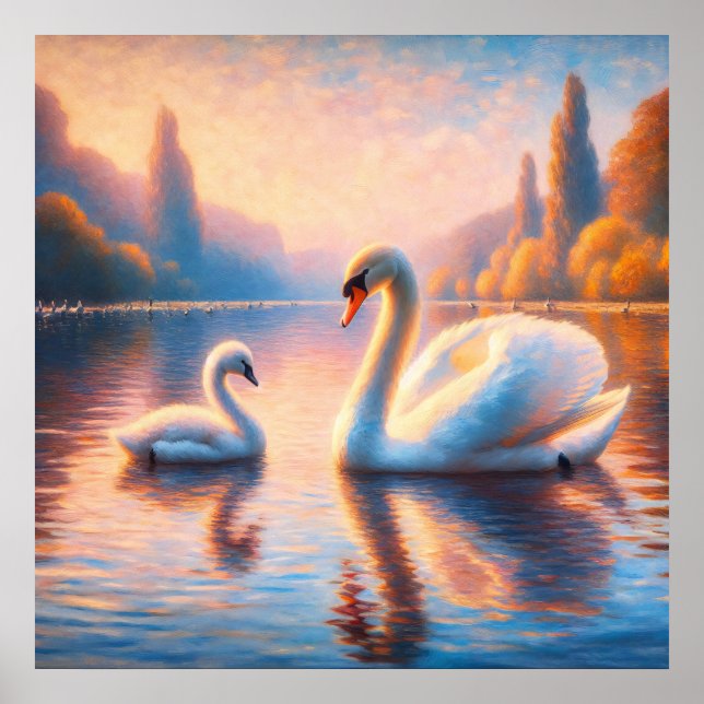 Cygnet and Swan Poster (Front)