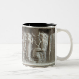 Cylinder seal depicting an evocation to the Two-Tone coffee mug