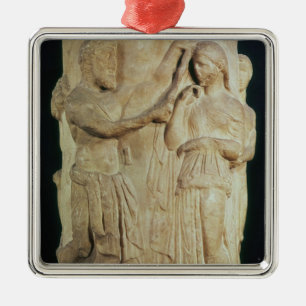 Cylindrical altar depicting sacrifice of Alceste Metal Tree Decoration