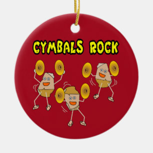 Cymbals Rock Ceramic Ornament