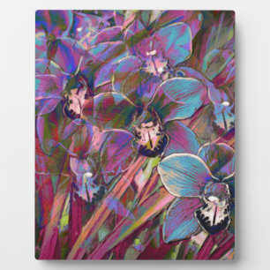Cymbidium Orchid Carnival Plaque
