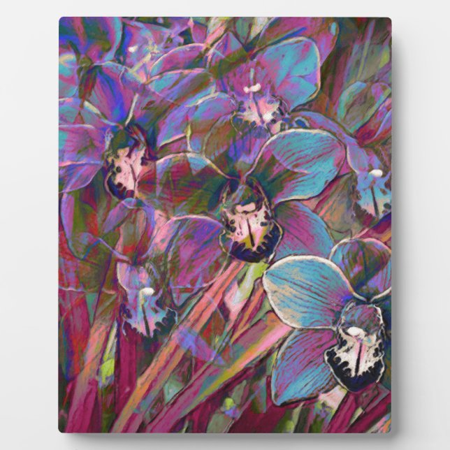 Cymbidium Orchid Carnival Plaque (Front)