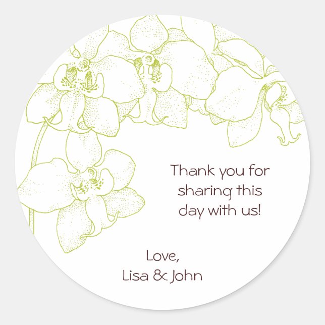Cymbidium Orchid Flower Stickers (Front)