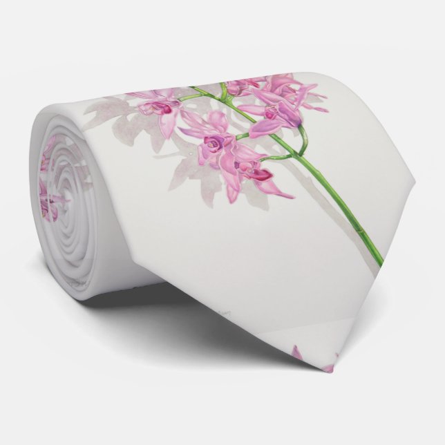 Cymbidium Orchids Tie (Rolled)