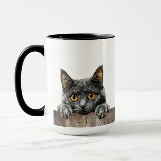 Cymric Cat Mug (Left)