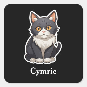 Cymric Square Sticker