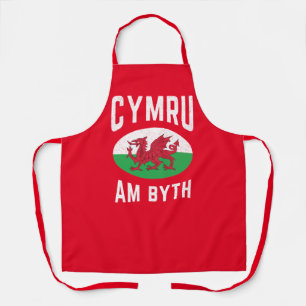 Cymru Am Byth Wales Flag Proud Welsh Vintage Rugby Apron